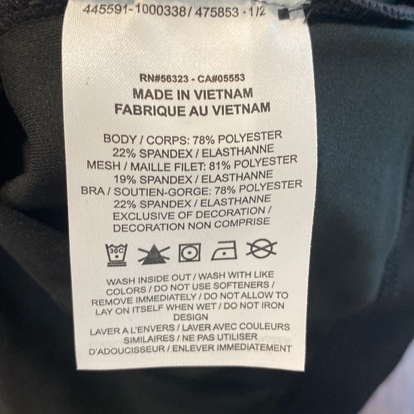 Nike Women’s Colorblock Stripe Trim Crop Tank Top DH3185-010 Black Dri-Fit - Picture 4 of 4